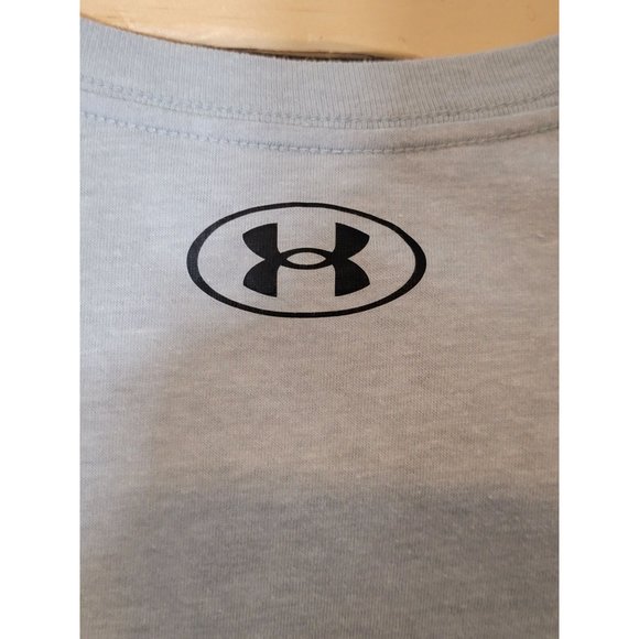 Under Armour Tee Shirt Graphic Logo Gray Size Large Men's - Picture 5 of 5